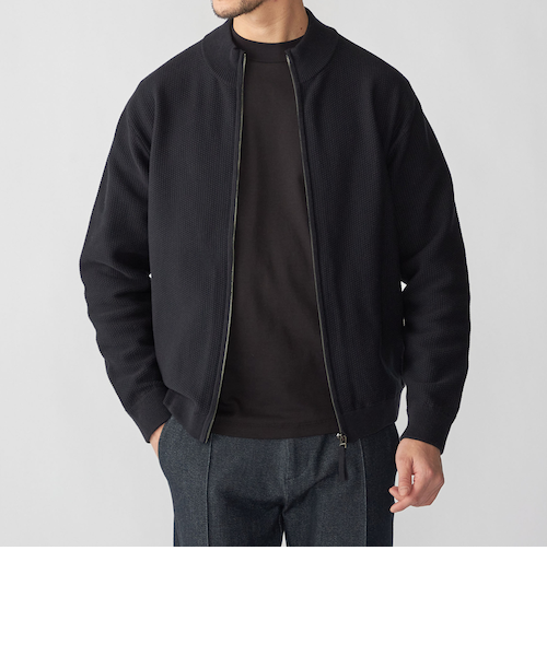 フェールラーベン　ドライバーズニット　　ワッペン　ファスナー　Sサイズ SHIPS: 〈手洗い可能〉SOLOTEX(R) ピケ ドライバーズ ニット｜シップス