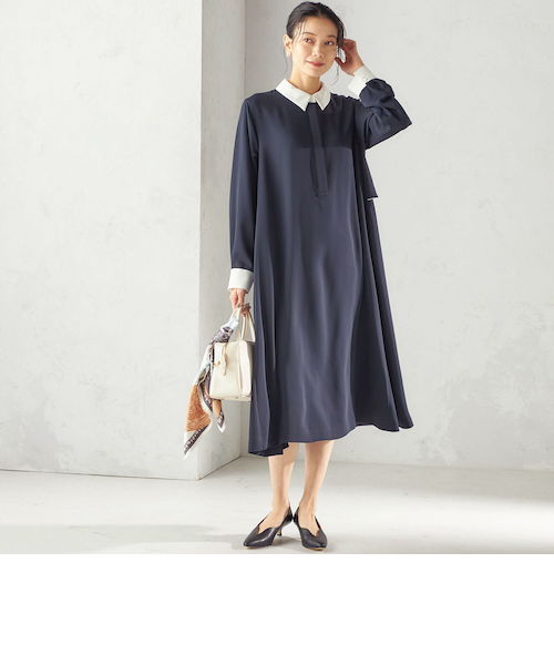 SHIPS any: スラブ ツイード ワンピース［NAVY BLUE］｜シップスの通販