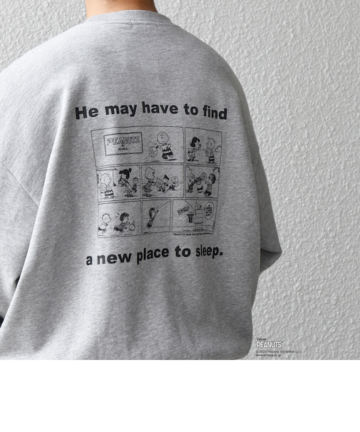 SHIPS any: SNOOPY コラボ コミック グラフィック プリント スウェット◆
