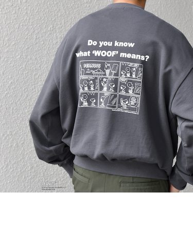 SHIPS any: SNOOPY コラボ コミック グラフィック プリント スウェット◆