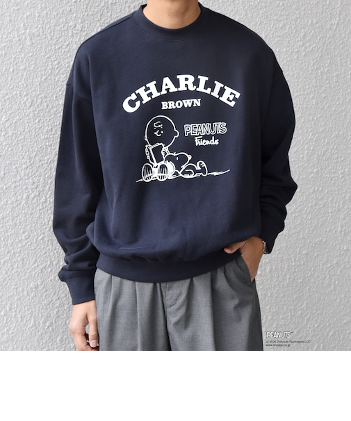 SHIPS any: SNOOPY コラボ コミック グラフィック プリント スウェット◆