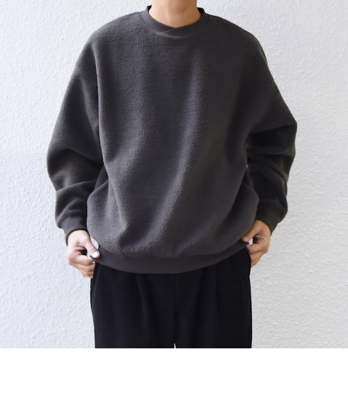 SHIPS any:〈洗濯機可能〉ボア フリース レイヤード ネック プル