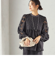《予約》〈手洗い可能〉IPEKER オパール 加工 ブラウス（セレモニー対応可）