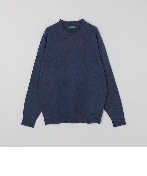 ALANPAINE: 7ゲージ ラグラン スリーブ クルーネック ニット｜シップス