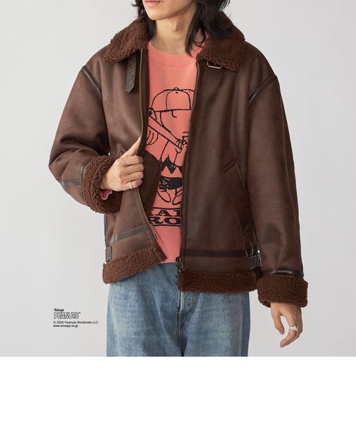 BENCH MARKING SHIRTS: フェイク ムートン B3 ブルゾン