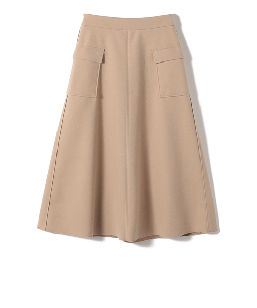 SHIPS Colors:〈手洗い可能〉ジャージーメルトン ポケット フレアスカート2◇