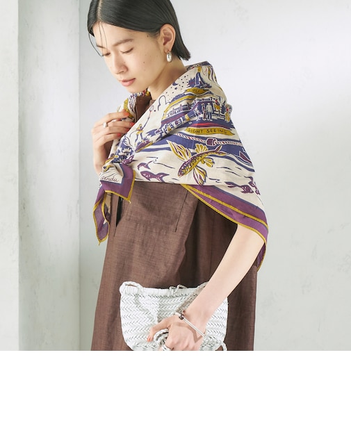 《一部追加予約》BINDU: スカーフ 100×100