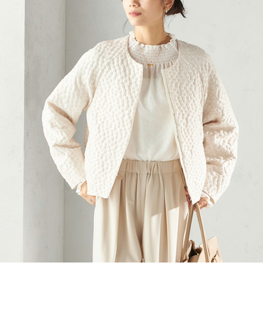 《予約》ミニ フラワー ジャカード ブルゾン（セレモニー対応可）