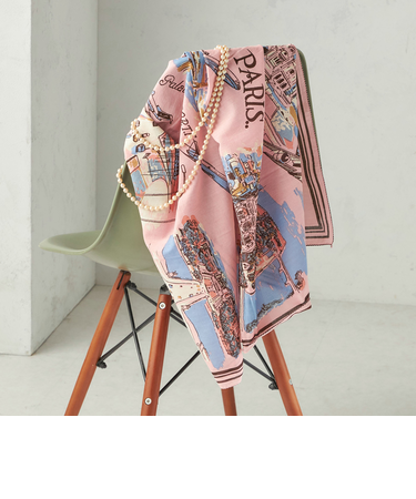 《予約》【SHIPS別注】BINDU: マップ スカーフ 100×100