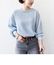 〈手洗い可能〉ランダム ブルーゼ 袖 タック プルオーバー