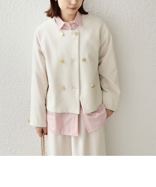 予約》SHIPS Colors:〈手洗い可能〉ポリエステル/リネン スラブ ノー