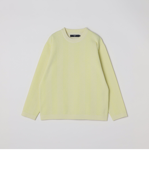 《予約》SHIPS Colors:〈洗濯機可能〉ヘリンボーン柄 ニット◆