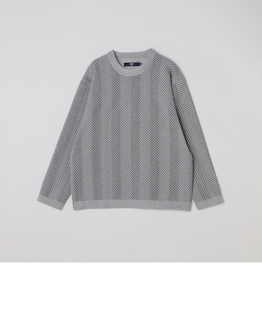 《予約》SHIPS Colors:〈洗濯機可能〉ヘリンボーン柄 ニット◆