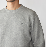 【WEB限定】SHIPS: コットンポリ ダブルニット ロングスリーブ クルーネック トレーナー (セットアップ対応)