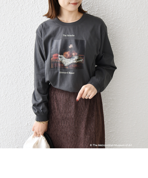 SHIPS Colors:The Met コラボ マネ アート Tシャツ