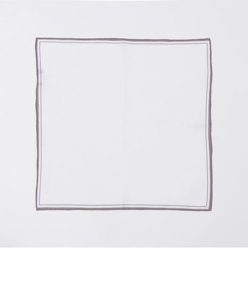 MUNGAI: カラー フレーム リネン スクエア チーフ｜シップスの通販