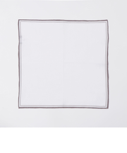 MUNGAI: カラー フレーム リネン スクエア チーフ