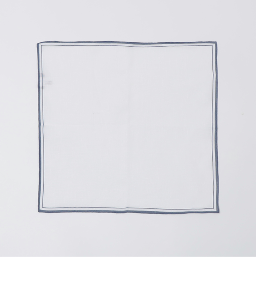 MUNGAI: カラー フレーム リネン スクエア チーフ