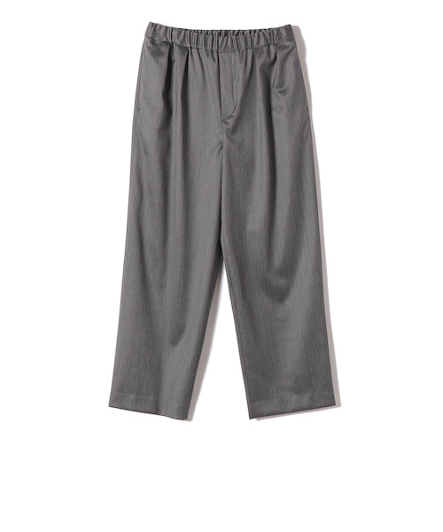 SHIPS Primary Navy Label:毛 サテン イージー パンツ｜シップスの通販