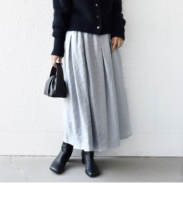 〈手洗い可能〉シャイニー フレア スカート