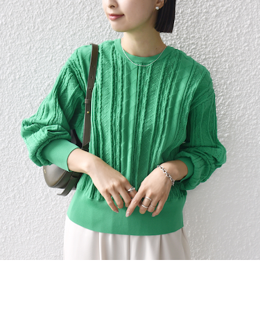 《予約》【WEB限定】〈手洗い可能〉レース 編み 2WAY カーディガン