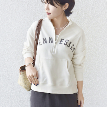《予約》【SHIPS別注】TENNESSEE:〈洗濯機可能〉ハーフ ジップ スウェット