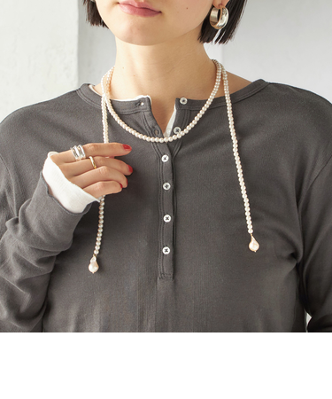 《予約》淡水 バロック パール ラリエット ネックレス