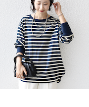 《予約》【SHIPS別注】TENNESSEE:〈洗濯機可能〉ワイド ボーダー TEE