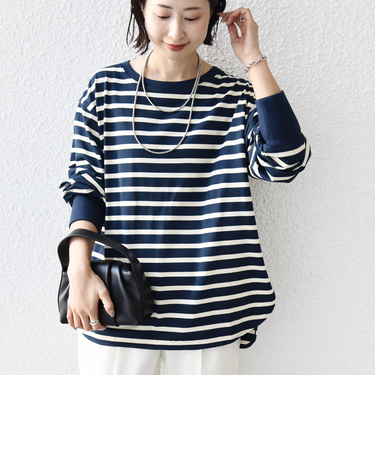 《予約》【SHIPS別注】TENNESSEE:〈洗濯機可能〉ワイド ボーダー TEE