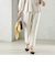 〈手洗い可能〉ダブル クロス パンツ オフホワイト（セレモニー対応可）