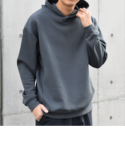 SHIPS any:〈洗濯機可能〉クリア ダンボール スナップ プルオーバー パーカー◆