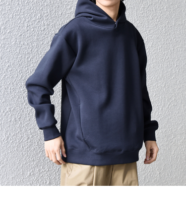 SHIPS any:〈洗濯機可能〉クリア ダンボール スナップ プルオーバー パーカー◆