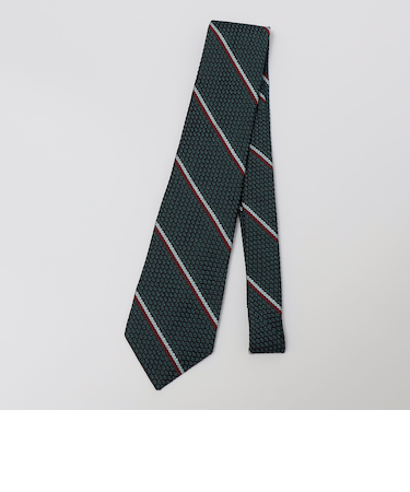 Puccini: シルク グレナディン リバース ストライプ ネクタイ