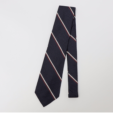 Puccini: シルク グレナディン リバース ストライプ ネクタイ