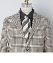 Puccini: シルク メランジ レジメンタル ネクタイ