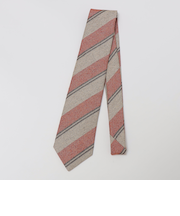 Puccini: シルク メランジ レジメンタル ネクタイ