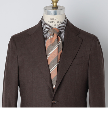 Puccini: シルク メランジ レジメンタル ネクタイ