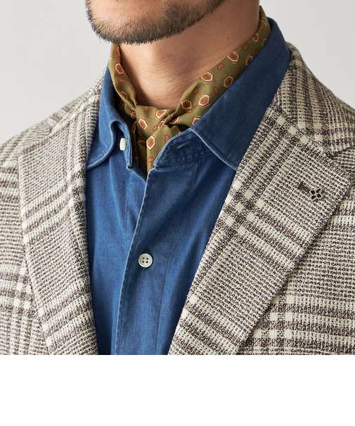 Puccini: コットン シルク ペイズリー スカーフ