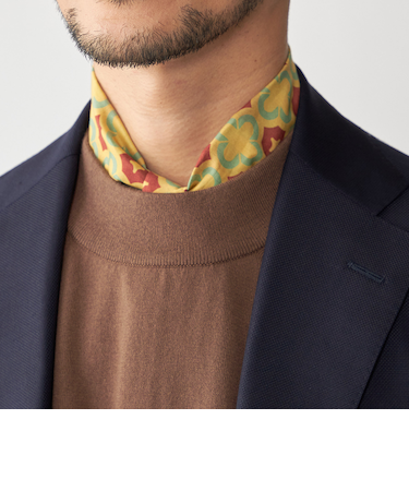 Puccini: コットン シルク タイル モチーフ スカーフ