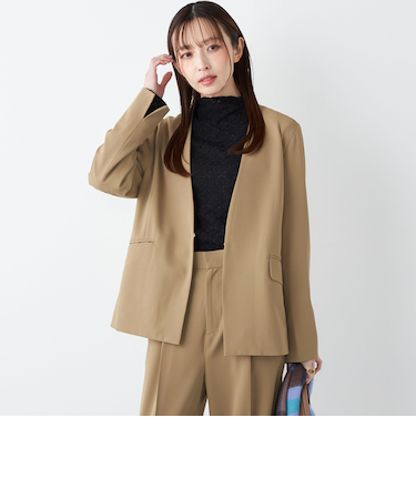 《予約》SHIPS Colors:〈手洗い可能〉2WAYストレッチ Vカラー ジャケット◆