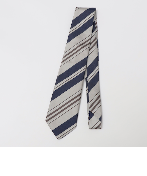 FRANCO BASSI: シルク レジメンタル ネクタイ