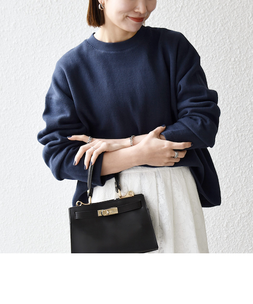 《予約》SHIPS any:〈手洗い可能〉サカリバ ラウンド ヘム ルーズ プルオーバー