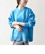 《予約》SHIPS any:〈手洗い可能〉サイドスリット クルーネック ルーズ プルオーバー