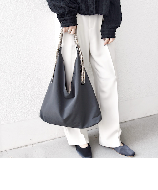 《予約》SHIPS any: A4 Vカット コードハンドル トート バッグ