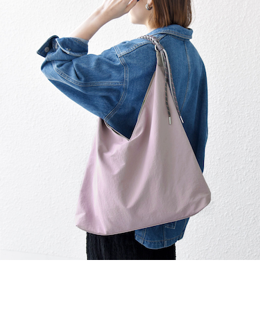 《予約》SHIPS any: A4 Vカット コードハンドル トート バッグ