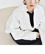 《予約》quaranciel:〈手洗い可能〉ギャザー スタンドカラー ドロスト ショート ブルゾン