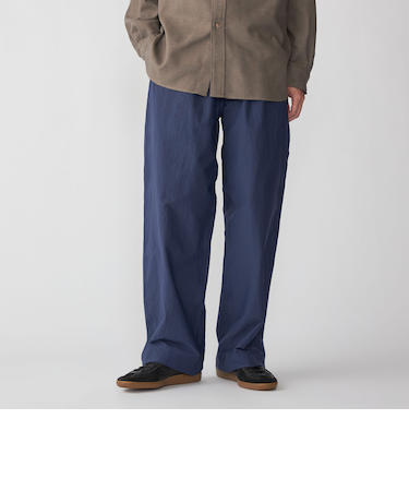 SHIPS: AUTHENTIC ナイロン カルゼ ワイド パンツ