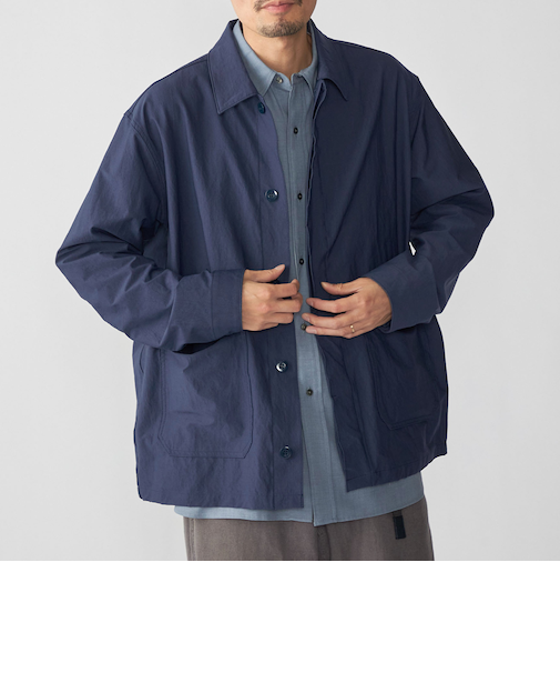 SHIPS: AUTHENTIC ナイロン カルゼ カバーオール