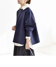 《予約》quaranciel:〈手洗い可能〉ボートネック ワイド ニット プルオーバー