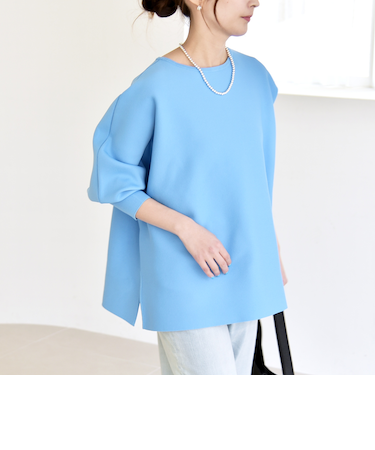 《予約》quaranciel:〈手洗い可能〉ボートネック ワイド ニット プルオーバー